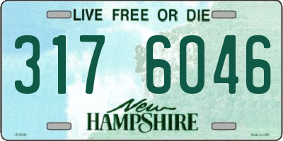 NH license plate 3176046