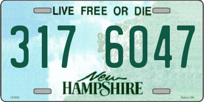 NH license plate 3176047