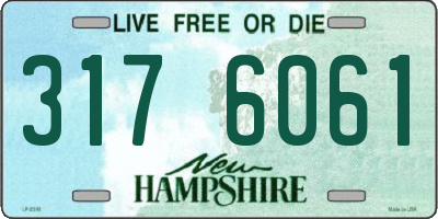 NH license plate 3176061