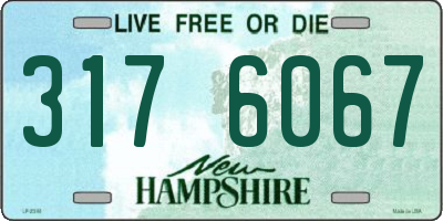 NH license plate 3176067