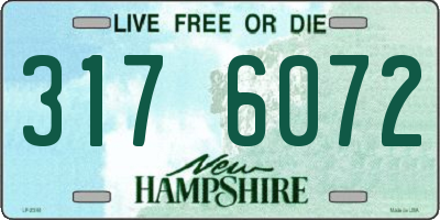 NH license plate 3176072