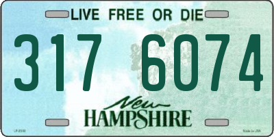NH license plate 3176074