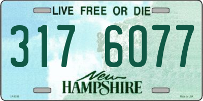 NH license plate 3176077