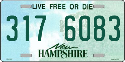 NH license plate 3176083