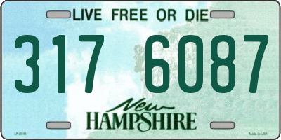 NH license plate 3176087