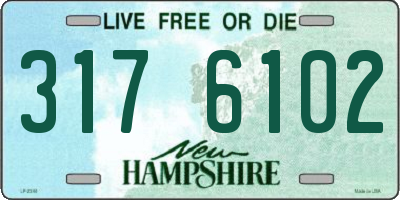 NH license plate 3176102
