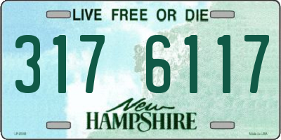 NH license plate 3176117