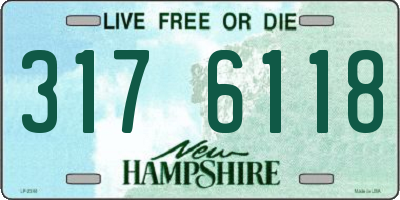 NH license plate 3176118