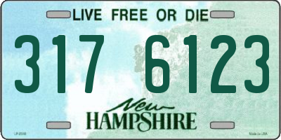 NH license plate 3176123