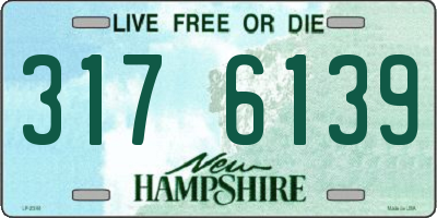 NH license plate 3176139