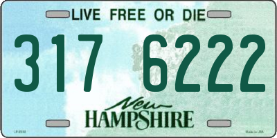 NH license plate 3176222