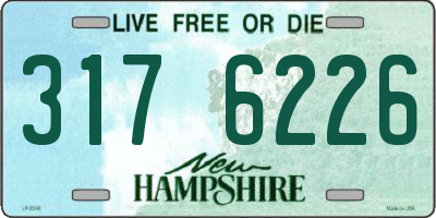 NH license plate 3176226