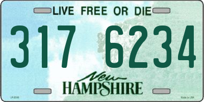 NH license plate 3176234