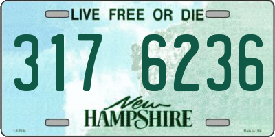 NH license plate 3176236