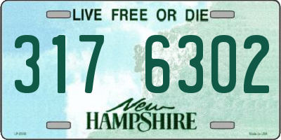 NH license plate 3176302