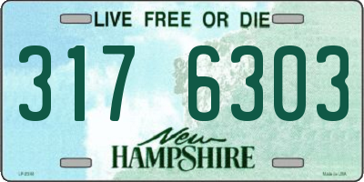 NH license plate 3176303