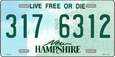 NH license plate 3176312