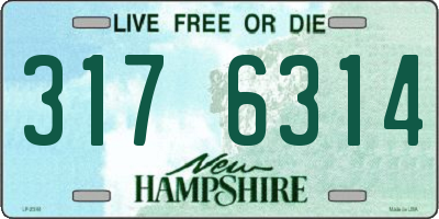 NH license plate 3176314