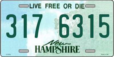 NH license plate 3176315