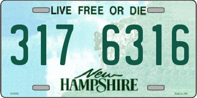 NH license plate 3176316
