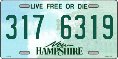NH license plate 3176319