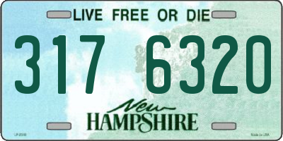 NH license plate 3176320