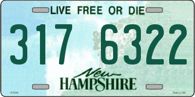 NH license plate 3176322