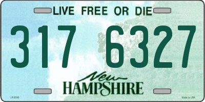 NH license plate 3176327