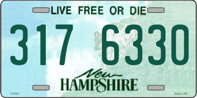 NH license plate 3176330