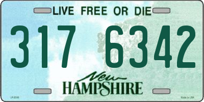 NH license plate 3176342