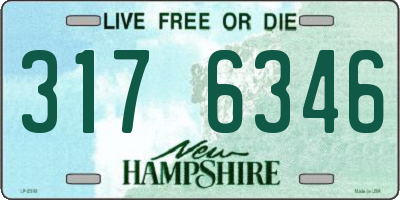 NH license plate 3176346