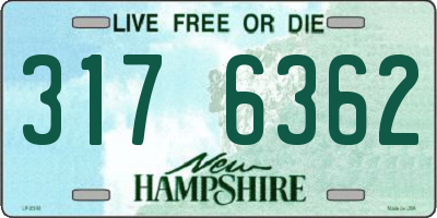 NH license plate 3176362