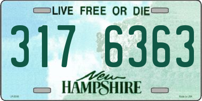NH license plate 3176363