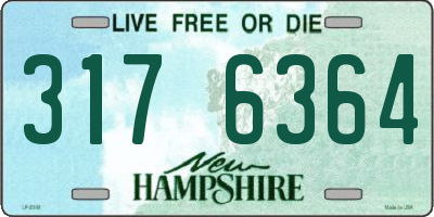 NH license plate 3176364