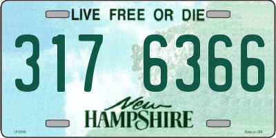 NH license plate 3176366