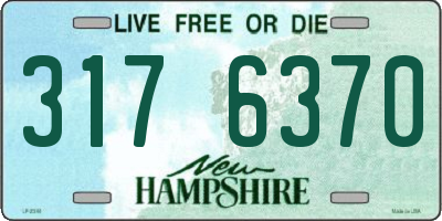 NH license plate 3176370