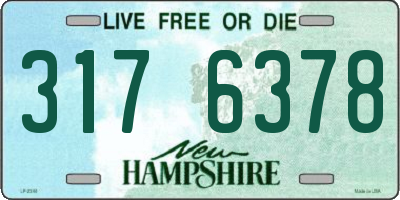 NH license plate 3176378