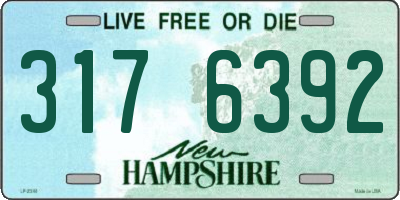 NH license plate 3176392