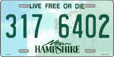 NH license plate 3176402