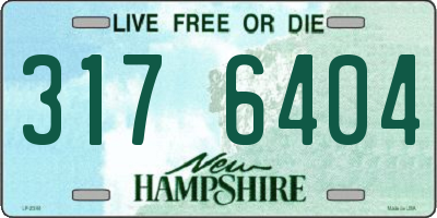 NH license plate 3176404