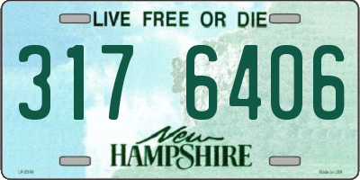 NH license plate 3176406