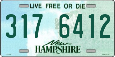 NH license plate 3176412