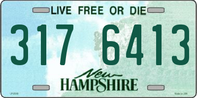 NH license plate 3176413