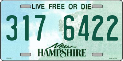 NH license plate 3176422