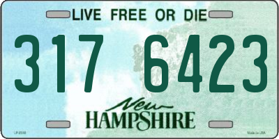 NH license plate 3176423