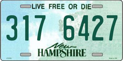 NH license plate 3176427