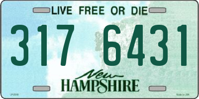 NH license plate 3176431