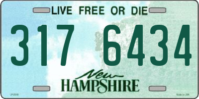 NH license plate 3176434