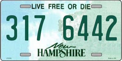 NH license plate 3176442