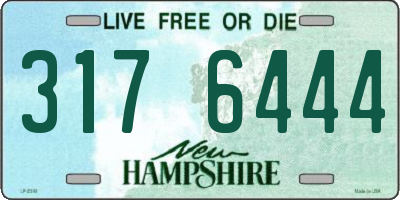 NH license plate 3176444
